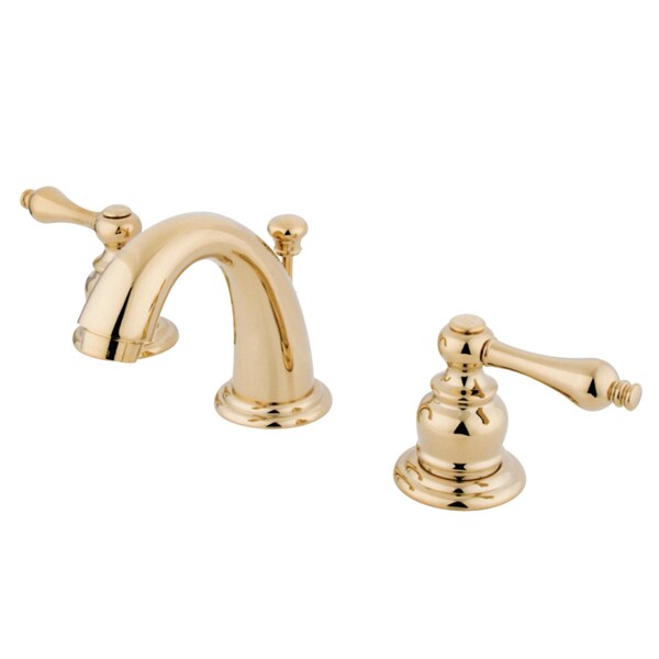 KB912AL English Country Widespread Bathroom Faucet, Polished Brass